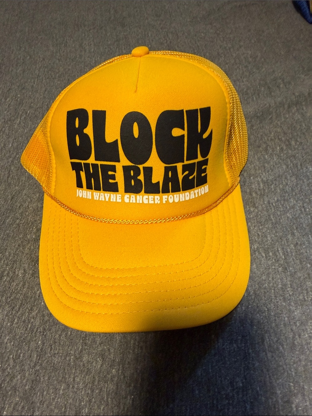 Block the Blaze Yellow Trucker Hat
